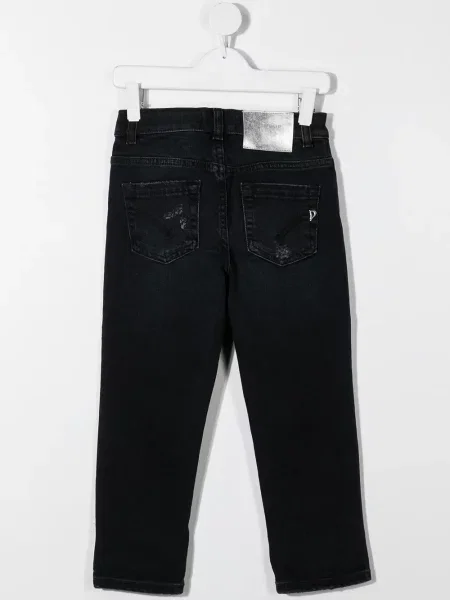 Jeansy straight leg dziecięce Dondup niebieskie