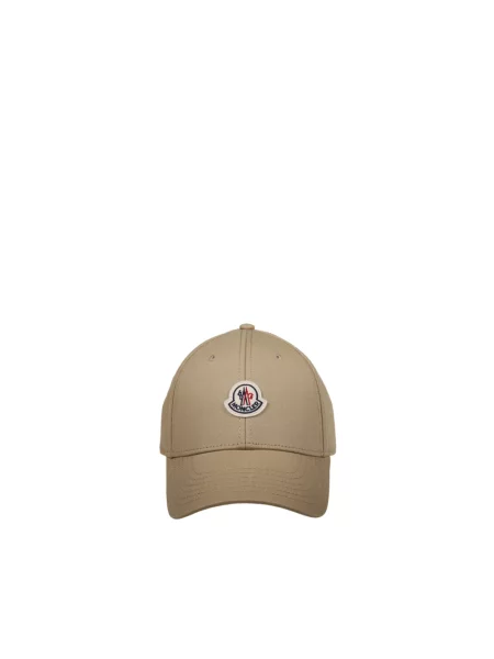 Czapka z daszkiem Moncler z logo beżowa