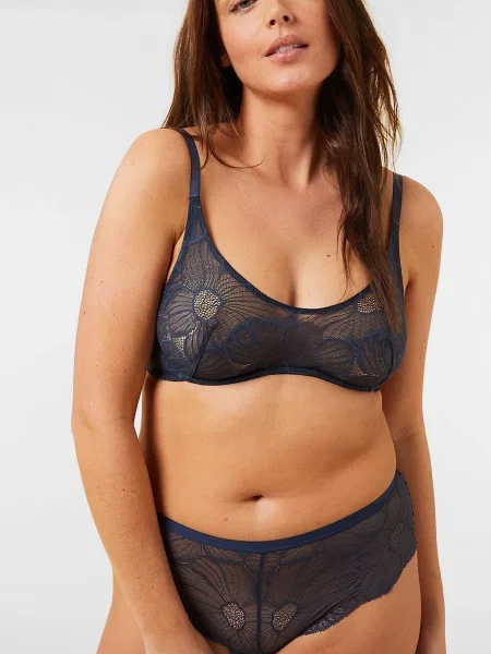 Мереживний бюстгальтер Etam синій