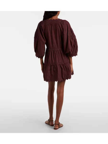 Rochie Juliet Dunn din poplin bordo