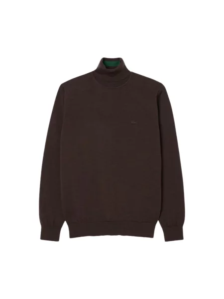 Golf golf Lacoste wełniany z kapturem brązowy