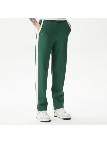 Lacoste Spodnie Dresowe Straight Fit zielone