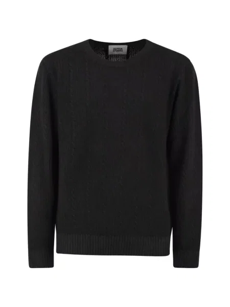 Sweter Alpha Studio wełniany czarny