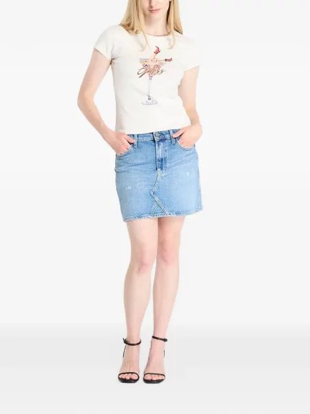 Tricou Guess cu imagine alb