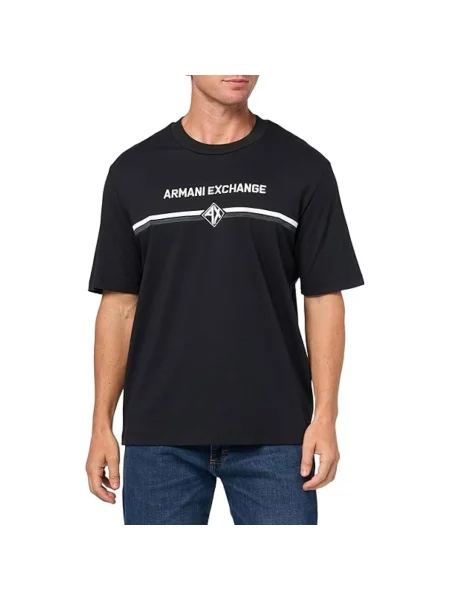 Koszulka Armani Exchange z logo niebieska