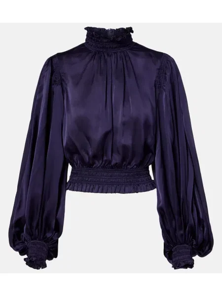 Bluză Zimmermann de mătase albastru