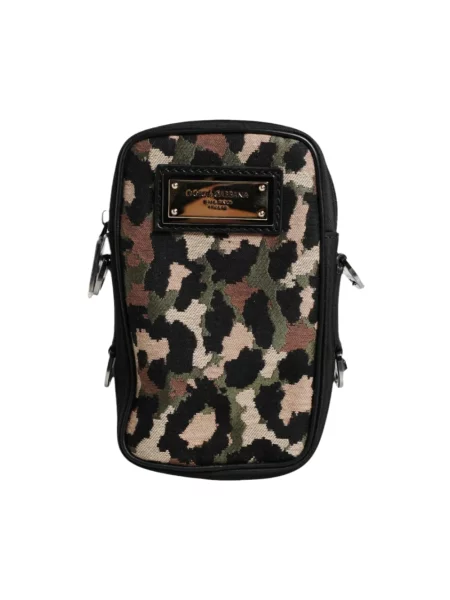 Torebka Dolce And Gabbana w panterkę z logo zielona