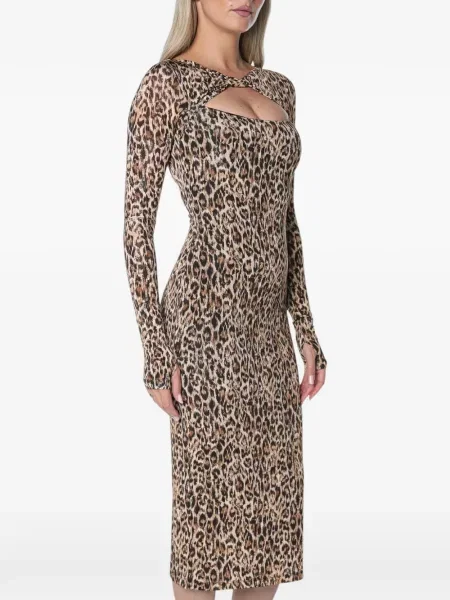 Rochie midi Just Cavalli cu imagine cu model leopard