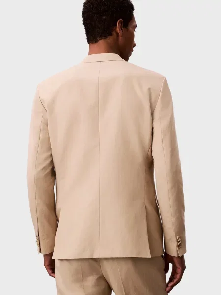 Лляний піджак Calvin Klein бежевий