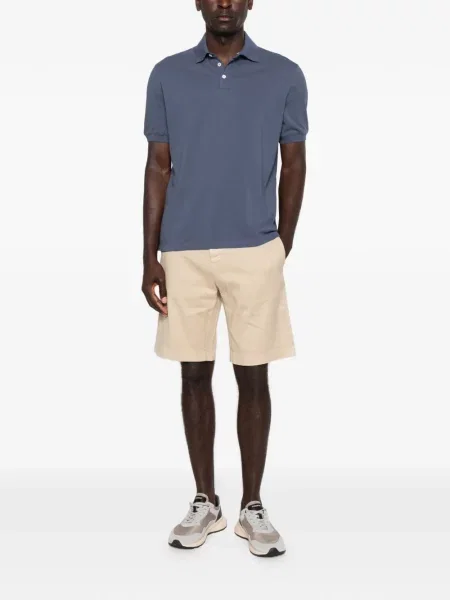 Scurt tricou polo Brunello Cucinelli albastru