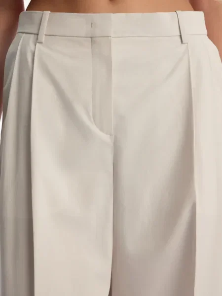 Pantaloni 12 Storeez plisate cu picior lat gri