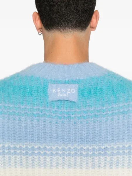 Pulover Kenzo cu dungi cu decolteu rotund albastru