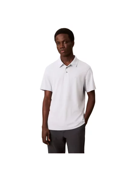 Koszulka polo o kroju relaxed fit z wyhaftowanym logo model ‘SUPIMA’ Calvin Klein niebieska