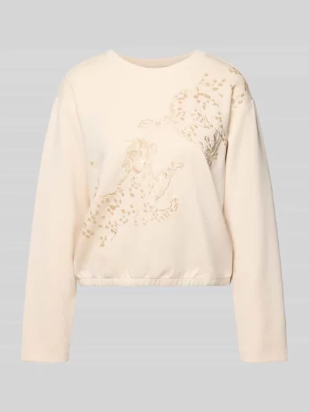 Bluza z przeszyciami i cekinami Milano Italy biała