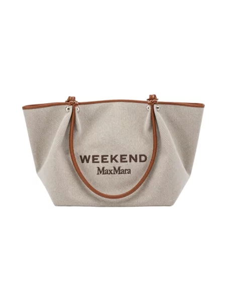 Torba podróżna Weekend Max Mara beżowa