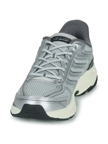 Sneakerși Skechers argintiu