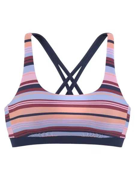 S.Oliver Sutien costum de baie bleumarin / deschis / portocaliu caisă / roz albastru