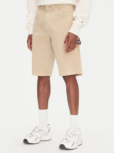Tommy Jeans Jaimie Canvas Car Shorts Beige 30 béžové