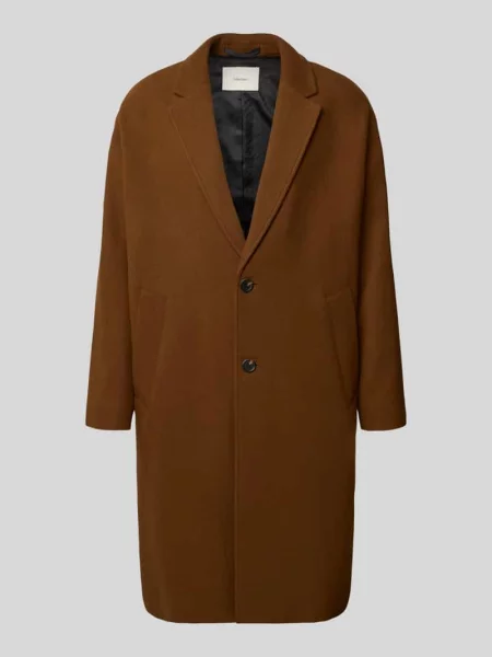 Płaszcz wełniany o kroju regular fit z kołnierzem z połami model ‘MILO’ Selected Homme