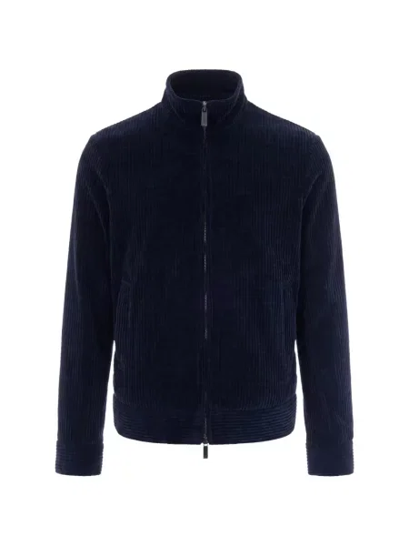 Geacă Emporio Armani tricotate albastru