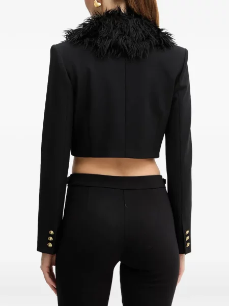 Kołnierzykowy kurtka jeansowa Versace Jeans Couture na sprzączkę czarna