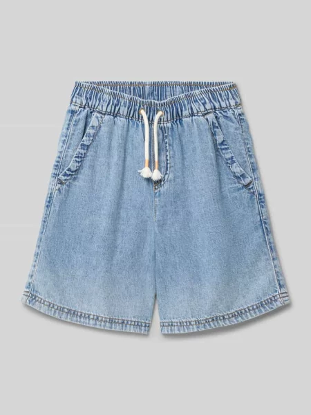 Szorty jeansowe o kroju loose fit z czystej bawełny S.oliver Red Label niebieskie
