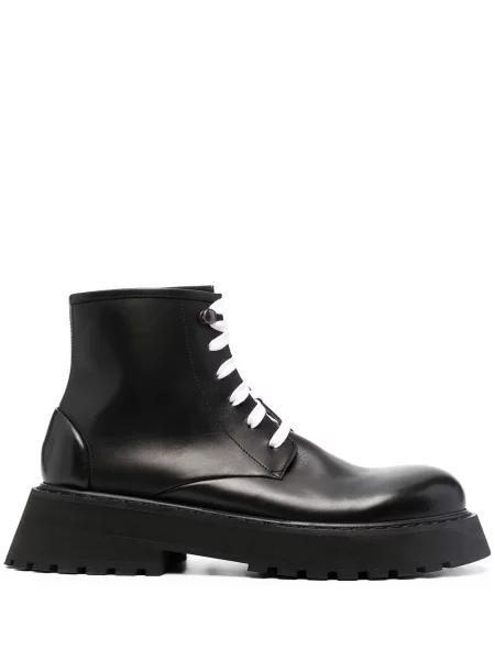 Botine Marsell cu șireturi din piele negru