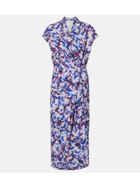 Rochie midi Dries Van Noten cu imagine până la genunchi de costum albastru
