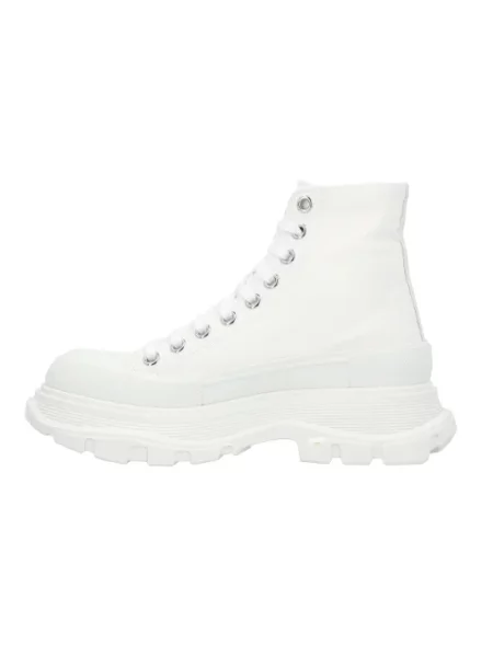 Botki Alexander Mcqueen płócienne białe