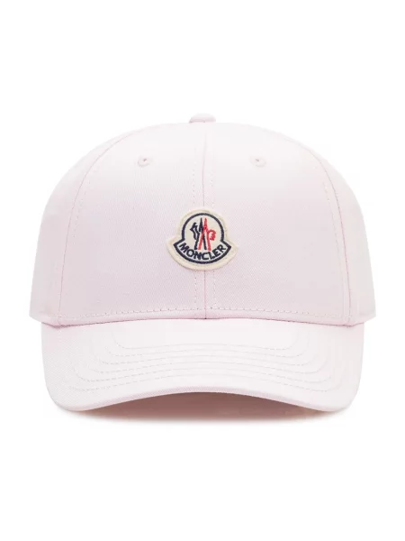 Czapka z daszkiem Moncler różowa