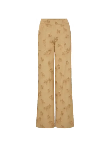 Pantaloni Veronica Beard cu model floral din jacard
