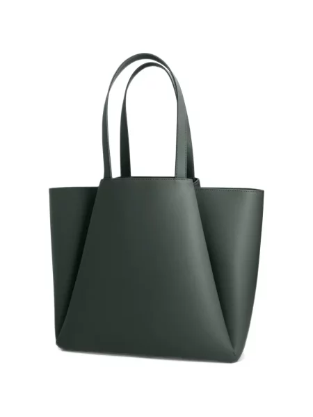 Geantă shopper Kaai din piele verde