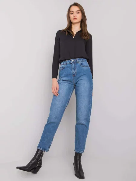 Pantaloni Fashionhunters albastru