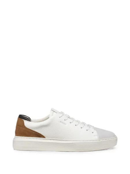 Sneakerși Geox din piele alb