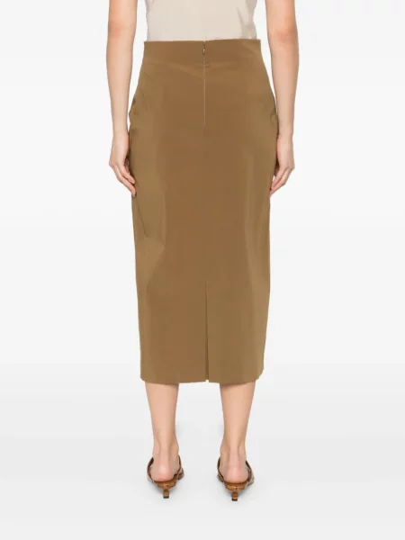 Fustă tip creion Alberta Ferretti de lână verde