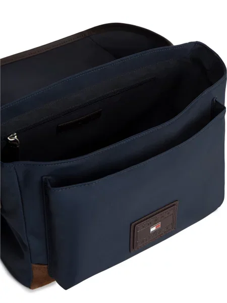 TOMMY HILFIGER Geantă de umăr HERITAGE bleumarin / închis maro