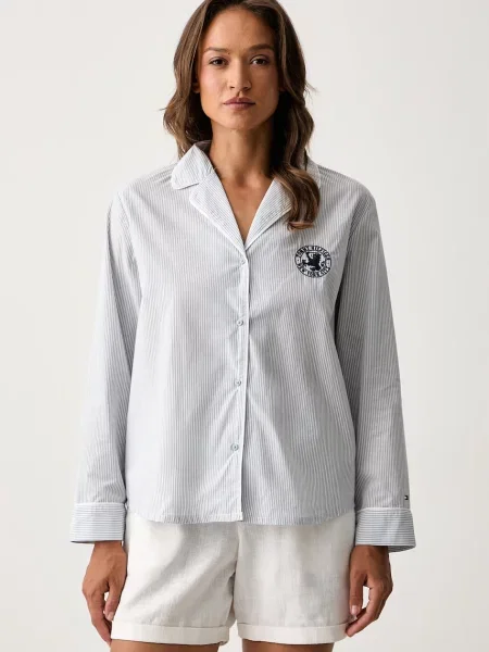 Tommy Hilfiger pyžamová košile modrá