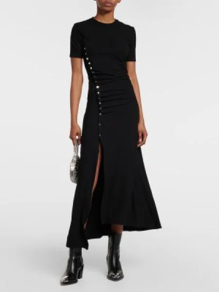Jersey maxi ruha Paco Rabanne fekete
