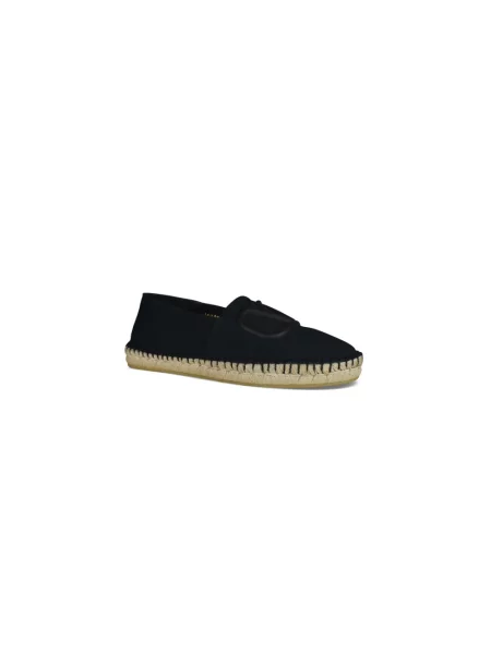 Lniane espadryle Valentino Garavani czarne