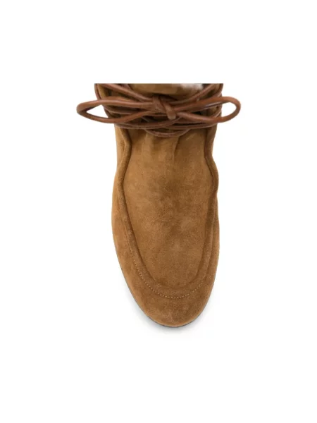 Buty do kostki Isabel Marant skórzane brązowe