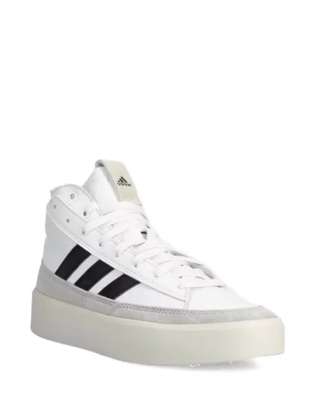 Sneakersy Adidas Terrex w paski z nadrukiem skórzane czarne