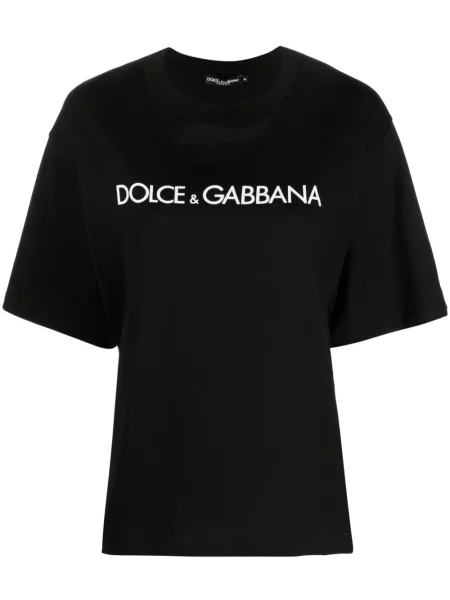 Тениска Dolce & Gabbana с принт черно