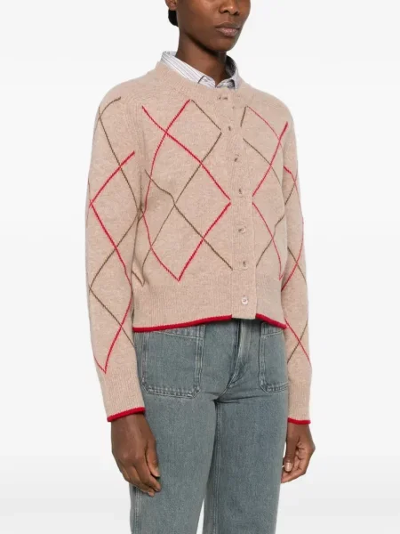 Cardigan Moismont tricotate cu model argyle