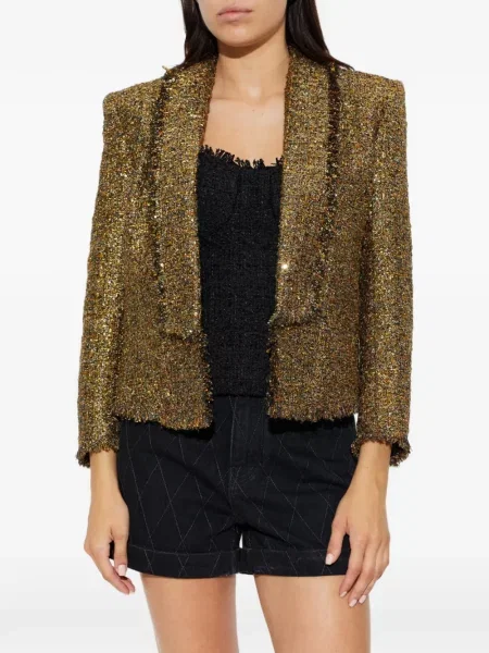 Sacou Balmain cu paiete din tweed