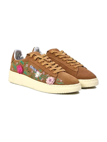 Sneakersy Autry brązowe