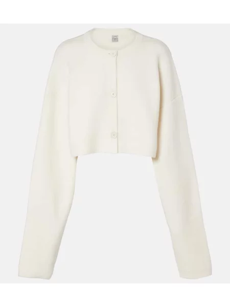 Cropp cardigan Toteme de lână alb