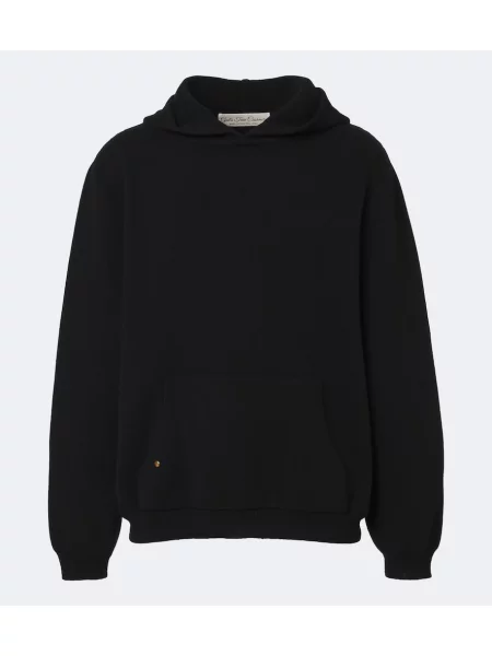 Kašmírová tigrovaná mikina s kapucňou God's True Cashmere čierna