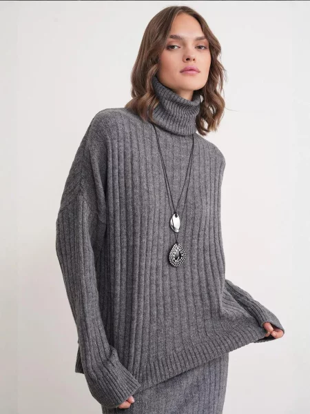 MixRay Svetr Pullover tmavě šedá