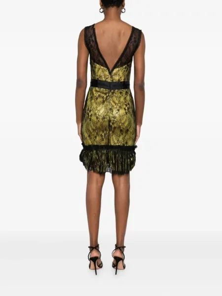 Rochie Gemy Maalouf cu model floral din dantelă negru