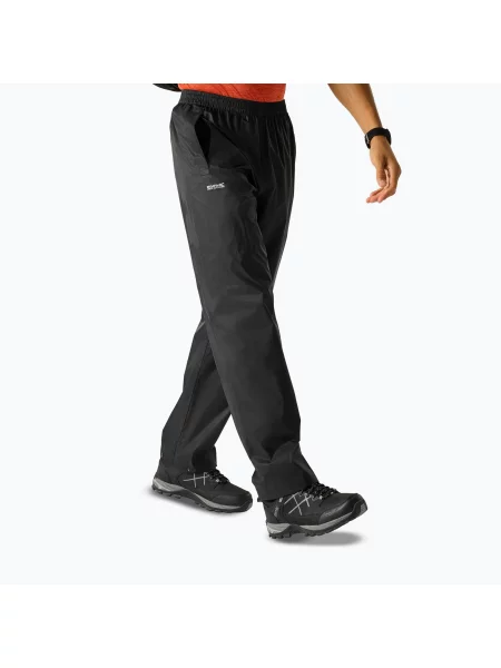 Pantaloni cu membrană pentru bărbați REGATTA Pack It Overtrousers black negru